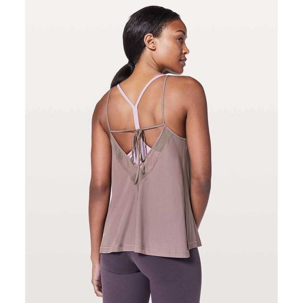 Lululemon Final Count Tank Sz 4 Antique Bark Mauve